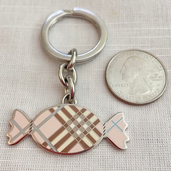BURBERRY Vintage Nova Check Candy Keychain Bag Charm EUC - Picture 2 of 5